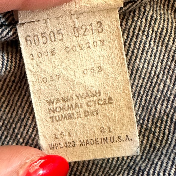VTG 1970s Orange Tab Made in USA Levi’s Denim Vest - Picture 7 of 9